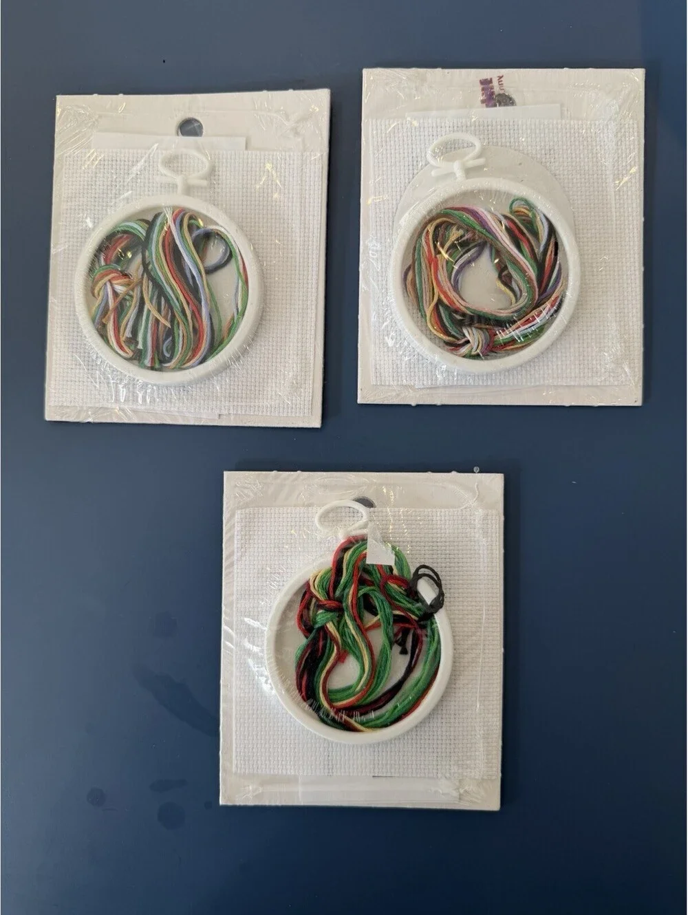 Janlynn 2004 Christmas Candy Crosstitch With Frames Set Of 3